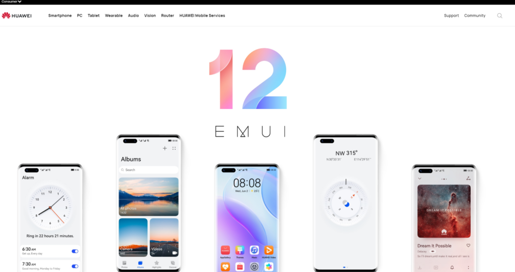 Huawei EMUI 12 announces new features for its global smartphones -